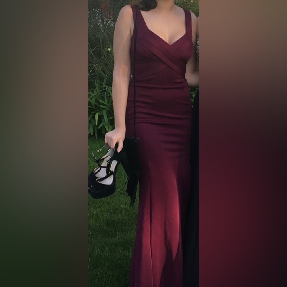 Emerald sundae long maroon dress